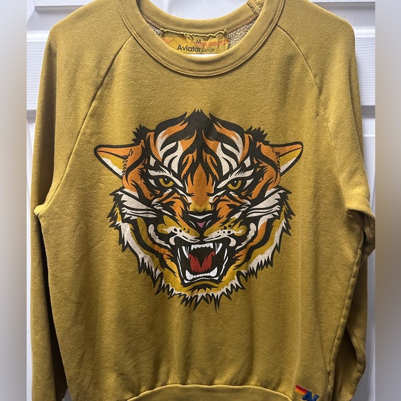 Aviator Nation Tiger Dreamland Honey Crew M - Picture 2 of 7